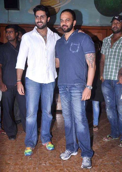 Abhishek Bachchan and Rohit Shetty meet fans at 'Bol Bachchan' screening in 2012