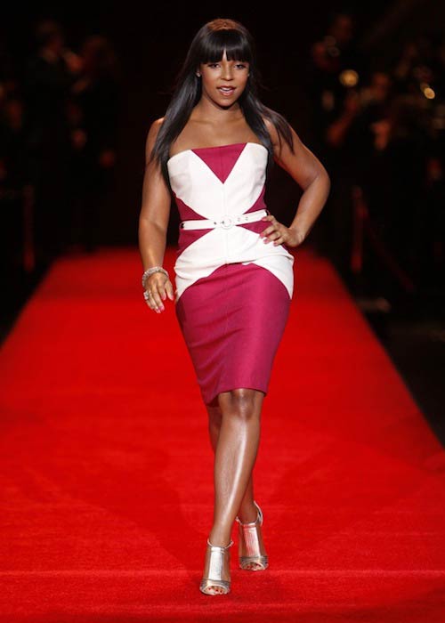 Ashanti during a ramp walk at The Heart Truth Fashion Show 2008