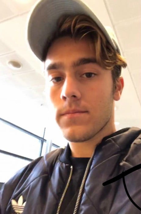 Benjamin Ingrosso in an Instagram selfie as seen in March 2018