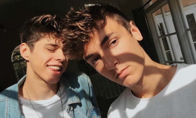 Bryce Hall (Right) and Jackson Krecioch in a selfie in September 2017