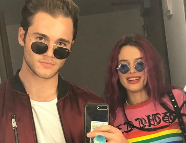 Charlie DePew and Bella Thorne in a selfie in August 2017