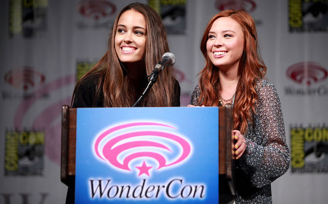 Chelsea Gilligan (Left) and Malese Jow during 2014 WonderCon