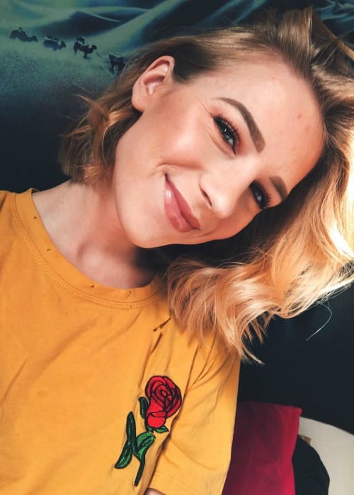 Courtney Miller in a selfie in February 2018