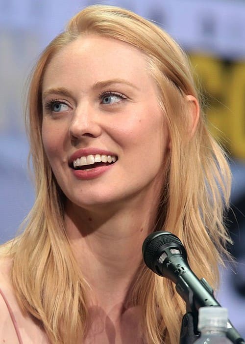 Deborah Ann Woll speaking at the 2017 San Diego Comic-Con