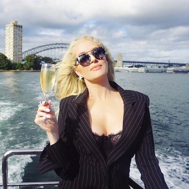 Erika Jayne wearing Diff eyewear as seen in June 2017