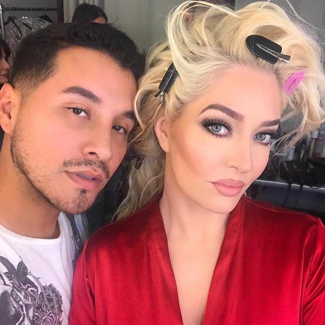 Erika Jayne wishing hair specialist Etienne Ortega a Happy Birthday on September 26, 2017