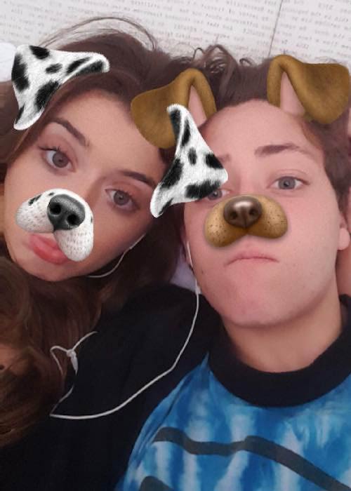 Ethan Cutkosky and Brielle Barbusca in a February 2017 selfie