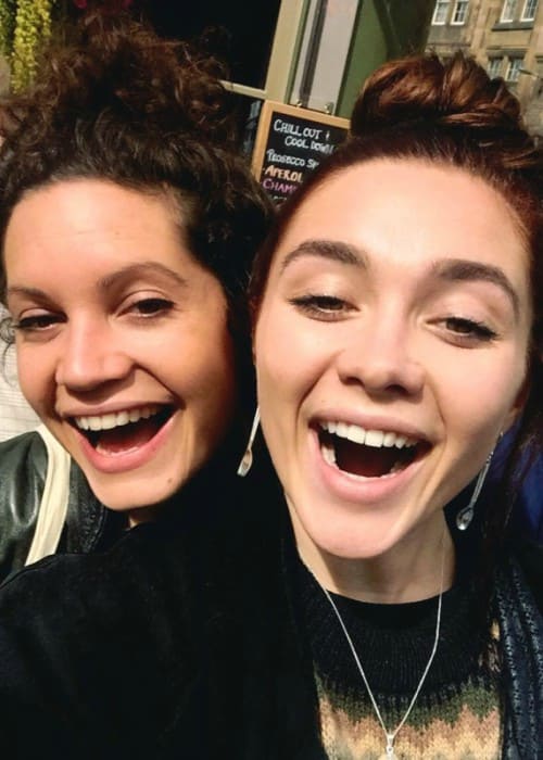 Florence Pugh (Right) and Arabella Vox in a selfie in August 2017