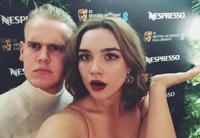 Florence Pugh and Theo Smith as seen in March 2018