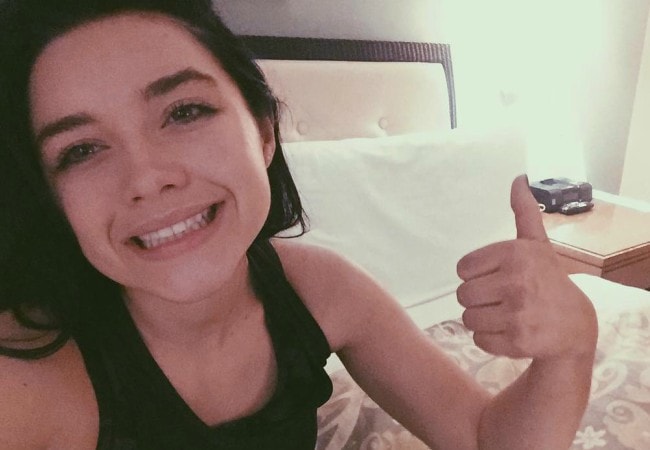 Florence Pugh in an Instagram selfie as seen in February 2017