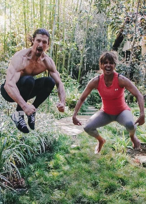 Halle Berry with trainer Peter Lee Thomas as seen in April 2018