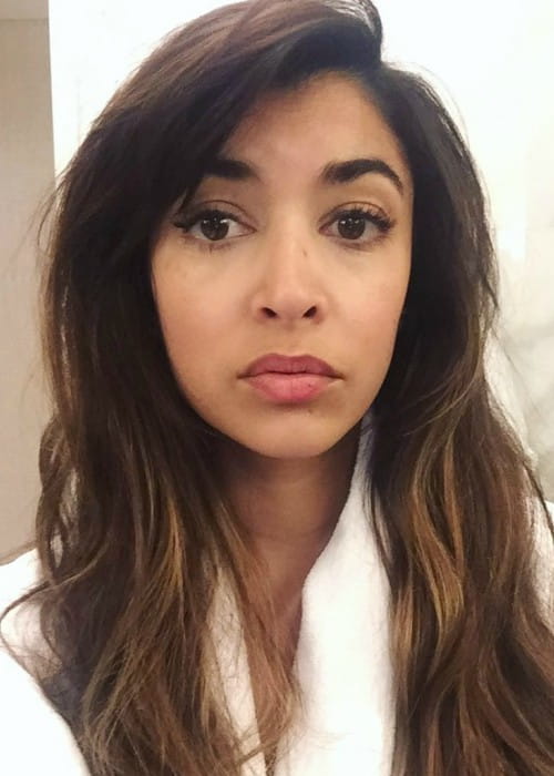 Hannah Simone in an Instagram selfie as seen in August 2017