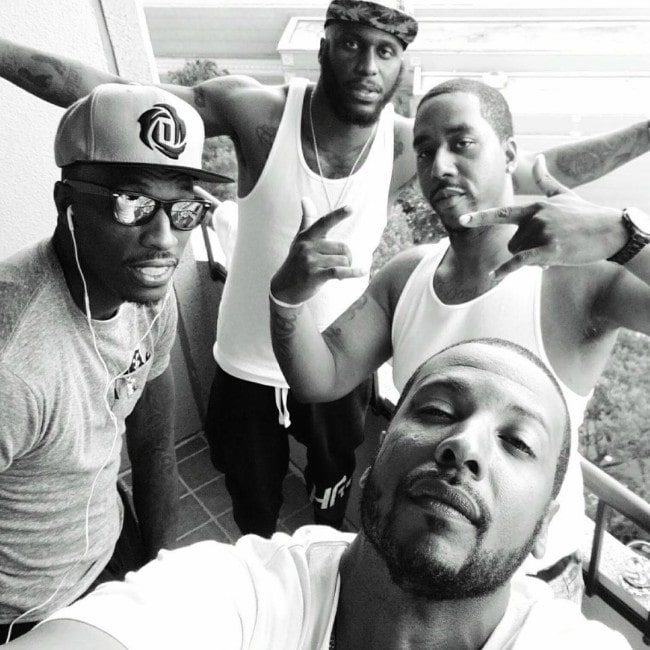 Josh Howard with his friends as seen in July 2019