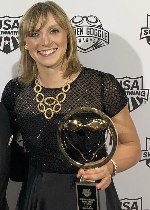 Katie Ledecky at the 2018 USA Swimming Golden Goggle Awards