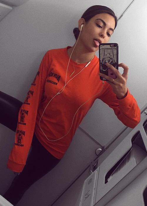 Kyra Santoro in a plane selfie in September 2017