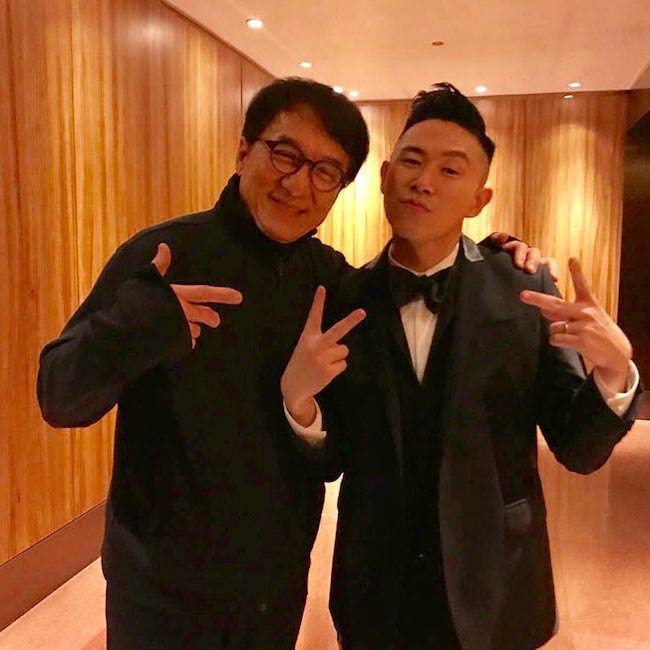 MC Jin and Jackie Chan together in April 2018