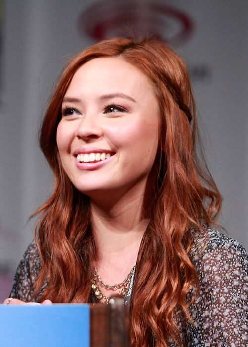 Malese Jow speaking at the 2014 WonderCon