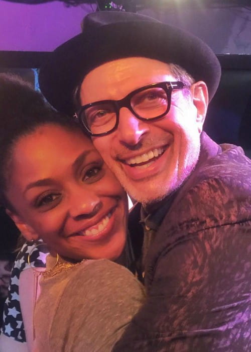 Nadia Turner and Jeff Goldblum as seen in April 2018