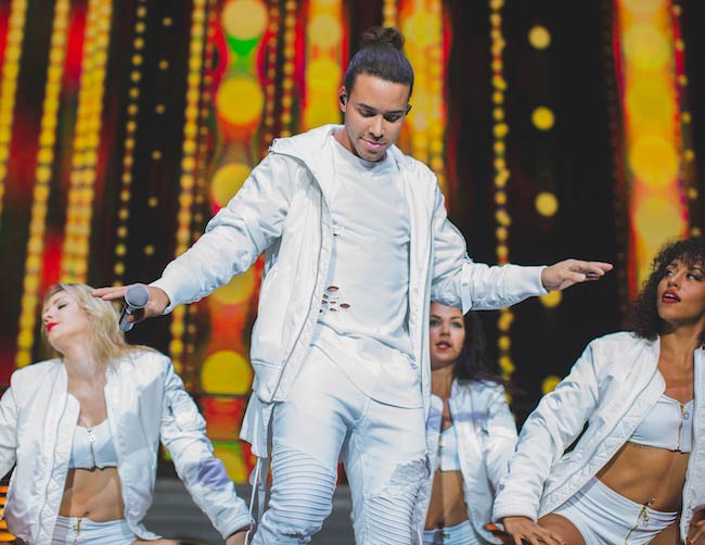 Prince Royce opening for Pitbull at Molson Canadian Amphitheatre in Toronto in 2016