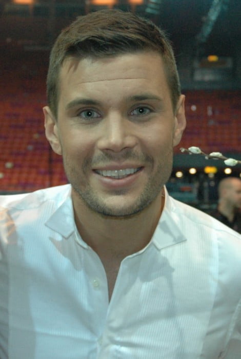 Robin Bengtsson after the first semi-final of Melodifestivalen in February 2016