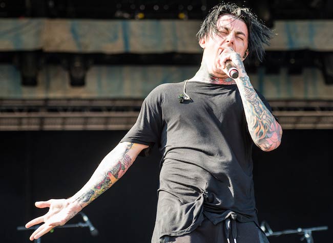 Ronnie Radke of Falling In Reverse performing at Rock im Park 2014 event