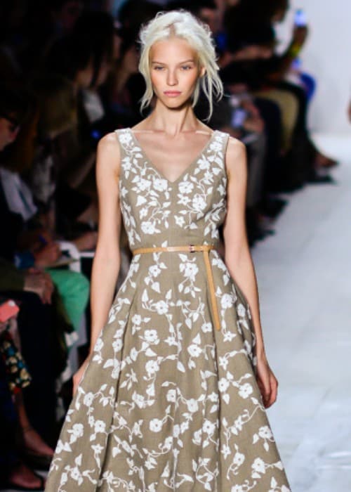 Sasha Luss walking the runway at the Michael Kors Spring Summer 2014 show