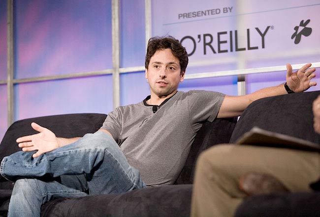 Sergey Brin present at the Web 2.0 Conference in 2005