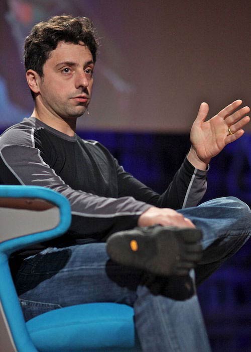 Sergey Brin speaking at TED Talk 2010 event