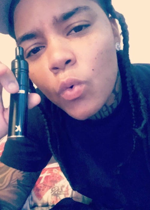 Young M.A promoting KandyPens in a selfie as seen in August 2017