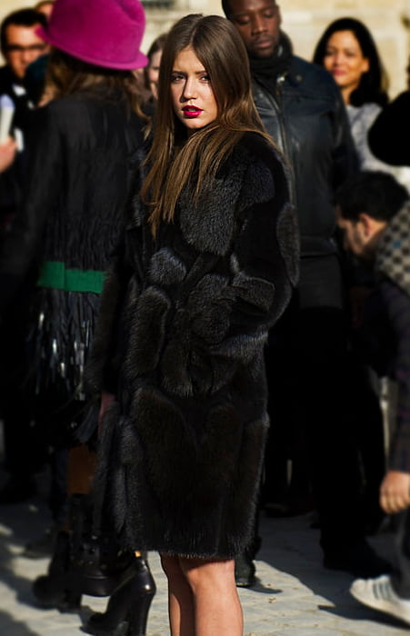 Adèle Exarchopoulos at the Paris Fashion Week in March 2014