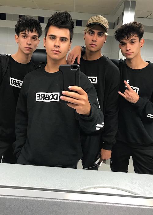 All 4 Dobre brothers in a selfie clicked by Cyrus Dobre in 2017