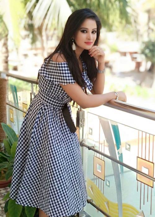 Anusha Rai looking cute during a photoshoot held in 2017