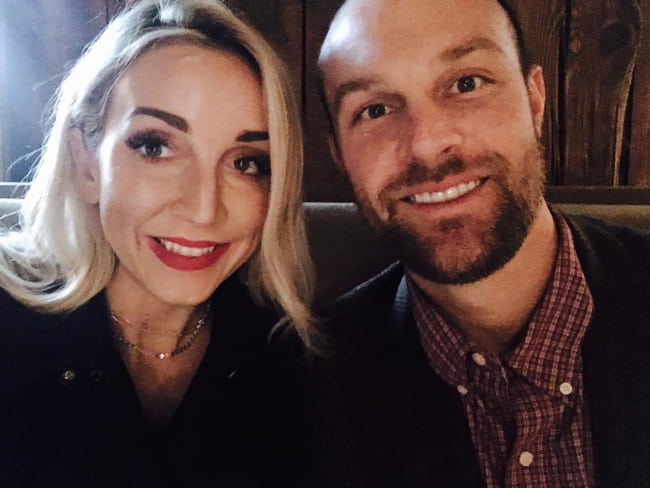 Ashley Monroe and John Danks in a selfie in October 2016