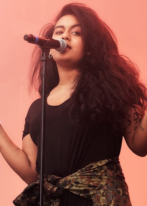 Bibi Bourelly performing at Bumbershoot in September 2017