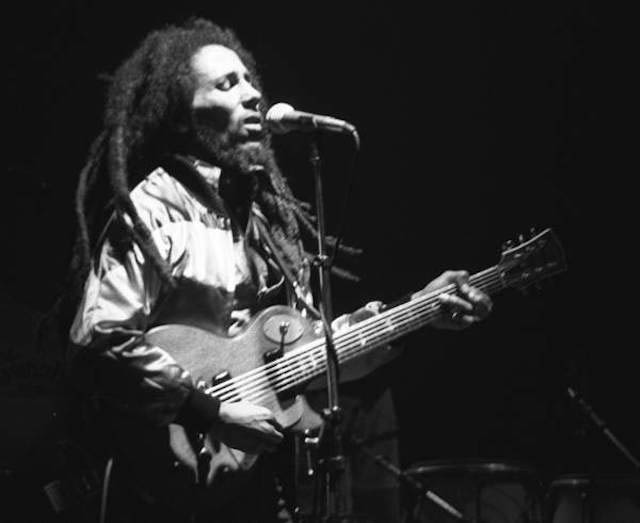 Bob Marley performing live in concert in Zurich, Switzerland in May 1980