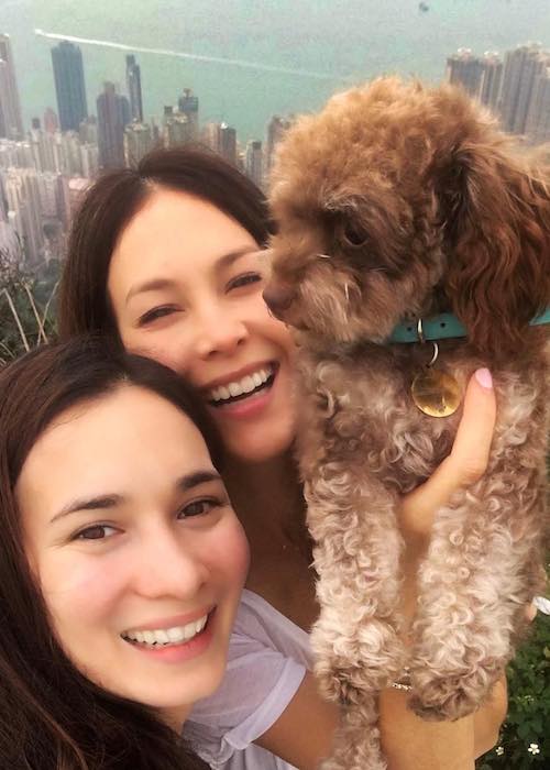 Celina Jade (bottom) with actress Paula Taylor in a November 2017 selfie