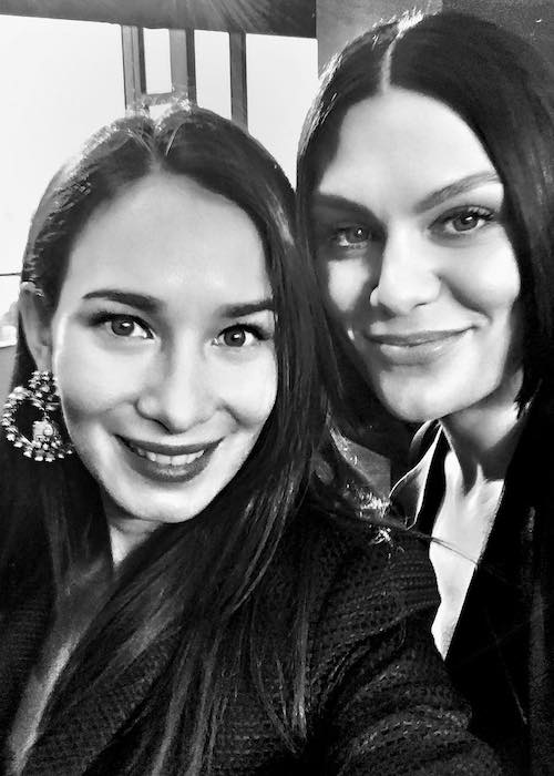 Celina Jade with Jessie J as seen in November 2017