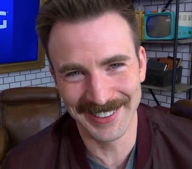 Chris Evans on the set of Good Morning America