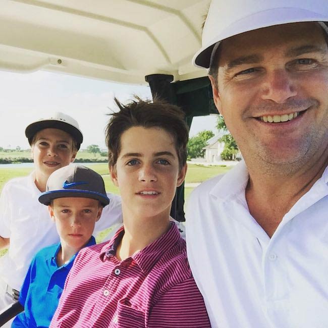 Chris O'Donnell with his children in April 2016