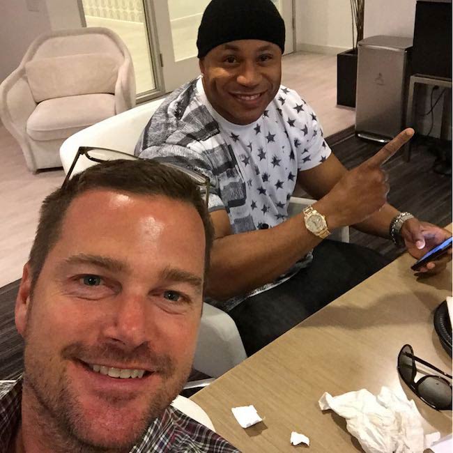 Chris O'Donnell with rapper LL Cool J in September 2015