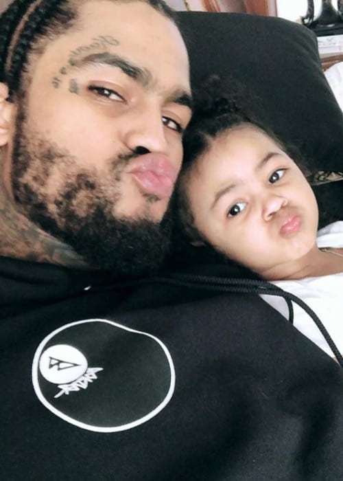 Dave East in a selfie with his daughter in April 2018