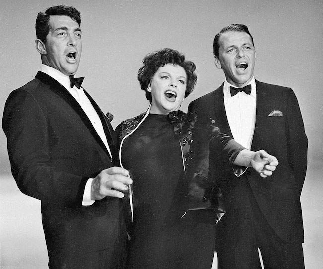 Dean Martin, Judy Garland, and Frank Sinatra [From Left] performing on The Judy Garland Show in 1962