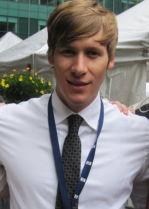 Dustin Lance Black at a rally in Bryant Park in June 2009