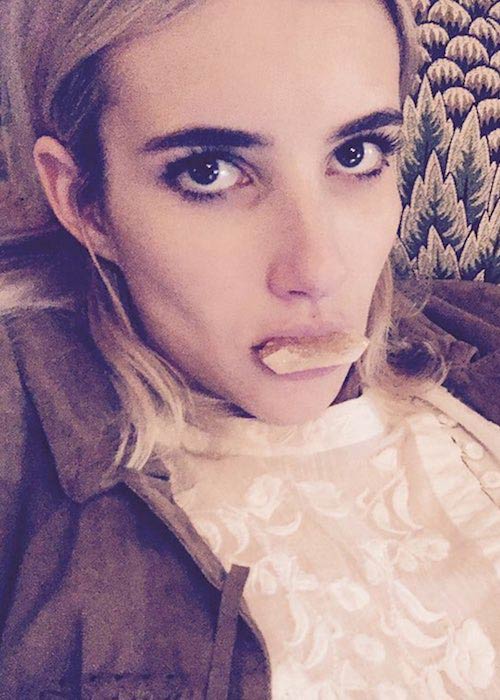 Emma Roberts joked about eating crystal in the breakfast in April 2017