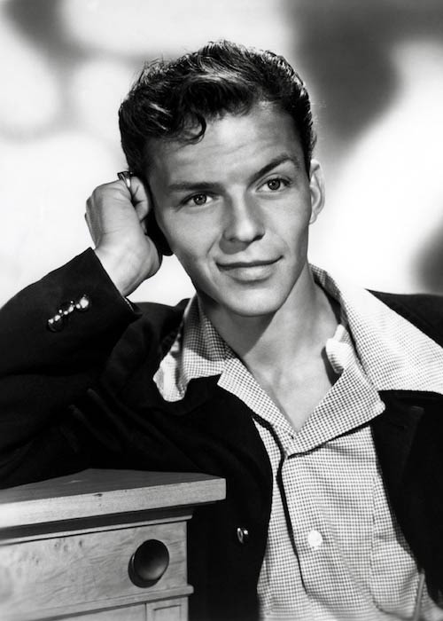 Frank Sinatra during a photoshoot in the olden times