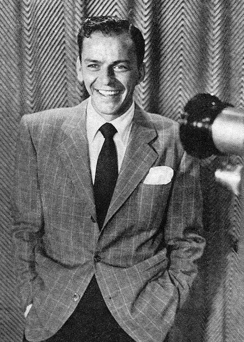 Frank Sinatra on the set of his television program The Frank Sinatra Show in 1950