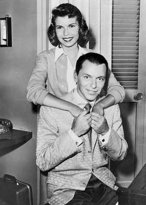 Frank and Nancy Sinatra during rehearsal for 'The Frank Sinatra Show' in 1959