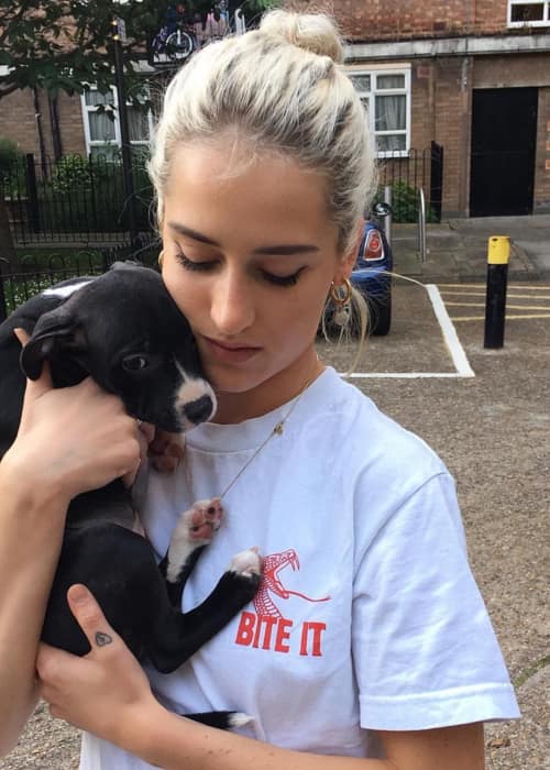 Genevieve Garner with a dog