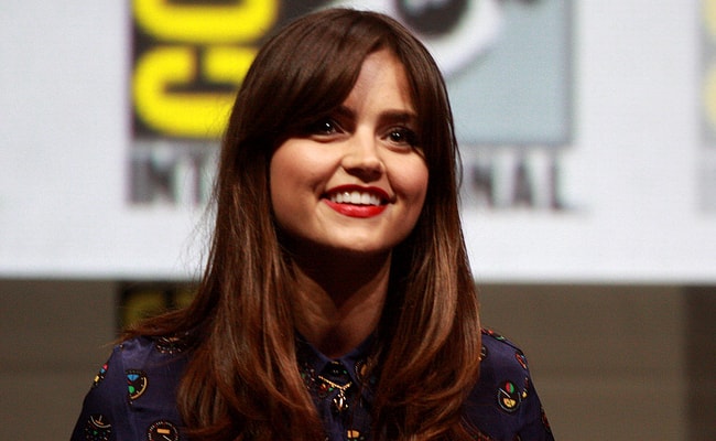 Jenna Coleman speaking at the 2013 San Diego Comic Con