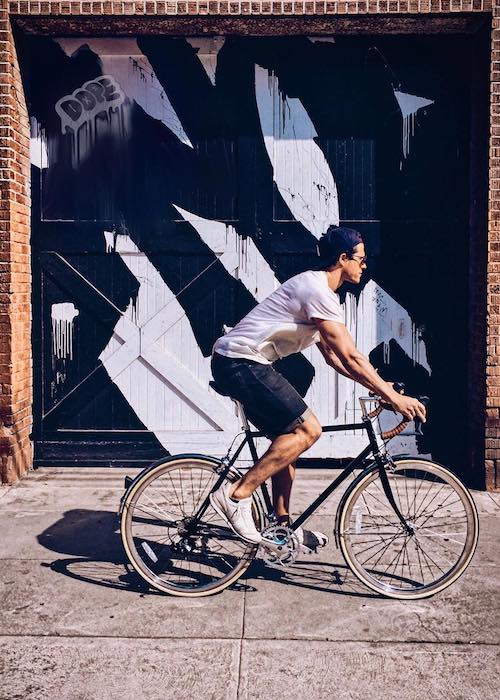 Kyle Harris riding the bike as seen in July 2017